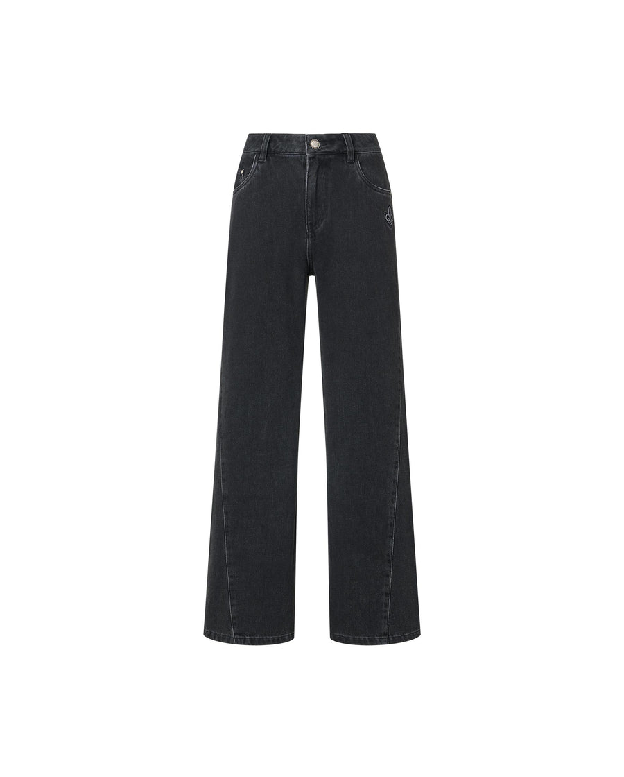 1911957-032 | WOMEN'S IRIS LOGO WIDE-LEG JEANS | TAP SHOE