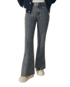 1911957-452 | WOMEN'S IRIS LOGO WIDED-LEG LIGHT WASH JEANS | MATT GREY BLUE