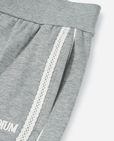 1911962-081 | WOMEN'S PALLADIUM LOGO SIDE TAPED COTTON PANTS | GREY