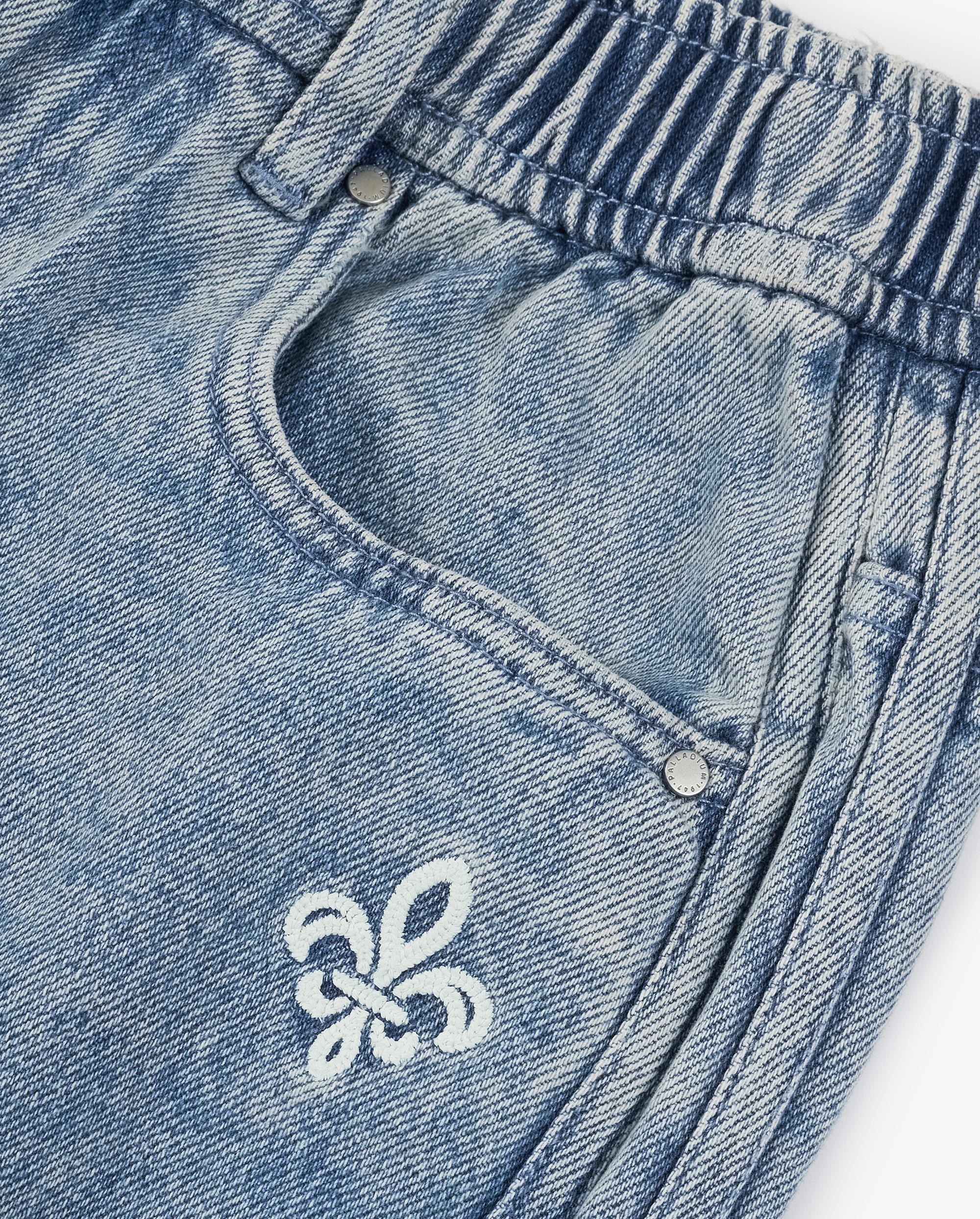 1911976-397 | WOMEN'S IRIS LOGO DENIM SHORTS | MOUNTAIN SPRING