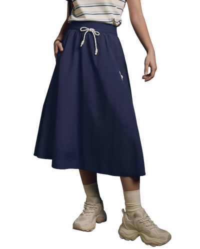 1911979-453 | WOMEN'S IRIS LOGO A-LINE MIDI SKIRT | MARITIME BLUE