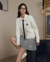 1911980-232 | WOMEN'S IRIS LOGO CABLE-KNIT POLO SWEATER | VANILLA ICE