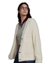 1911981-232 | WOMEN'S EMBROIDERED P LOGO V-NECK CARDIGAN | VANILLA ICE