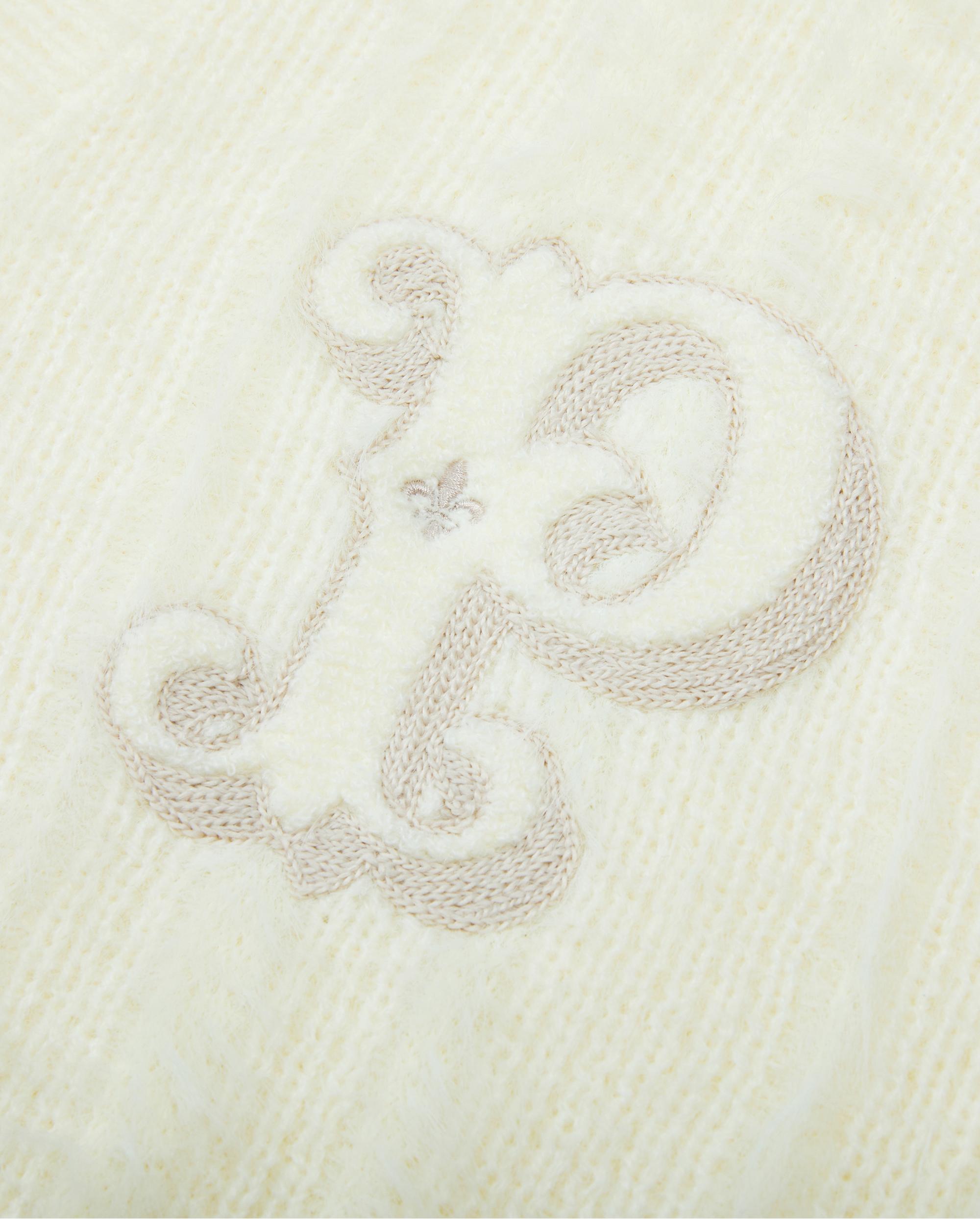 1911981-232 | WOMEN'S EMBROIDERED P LOGO V-NECK CARDIGAN | VANILLA ICE