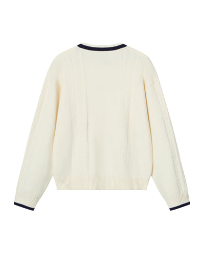 1911984-232 | WOMEN'S IRIS LOGO COLOR BLOCKS SWEATER | VANILLA ICE