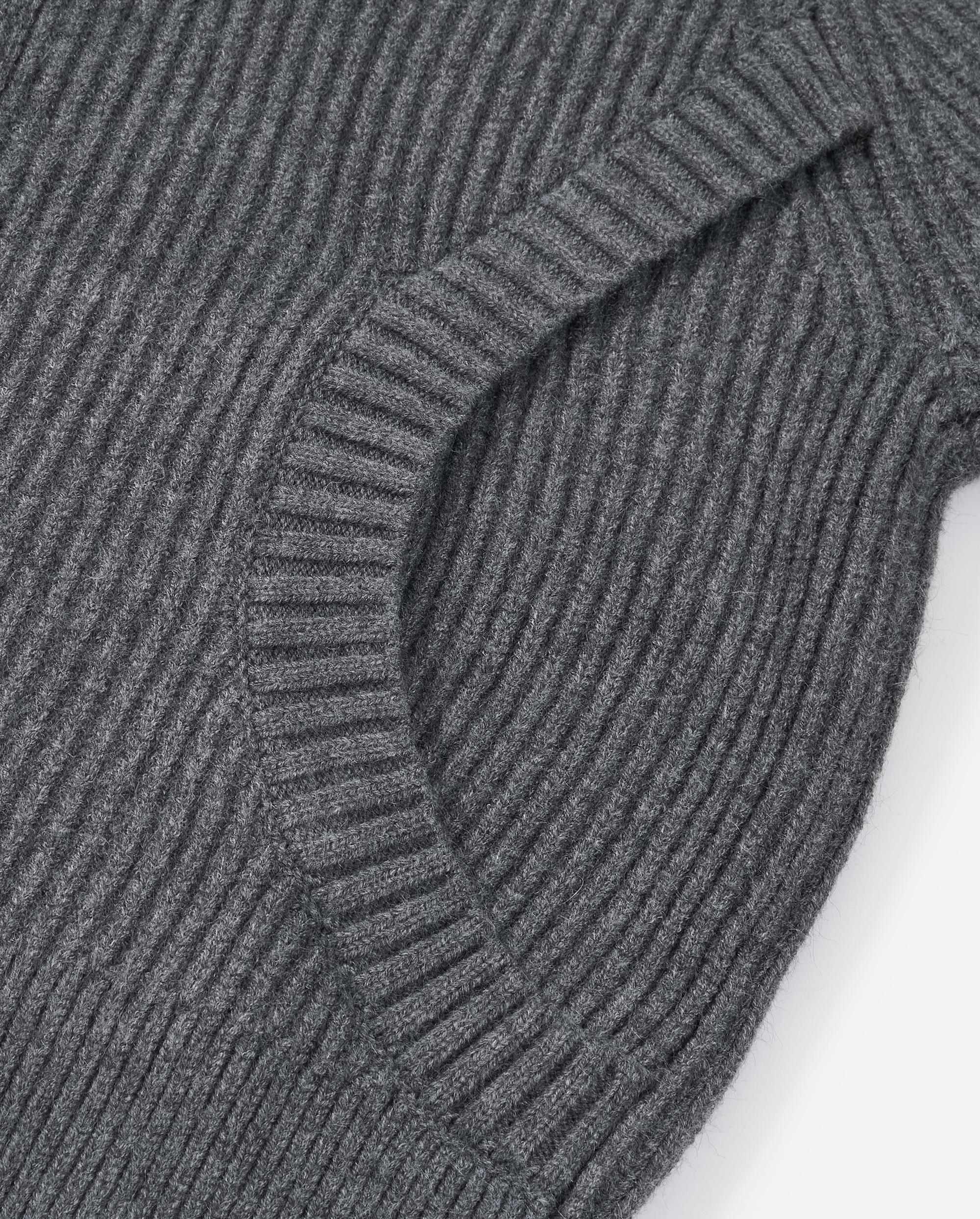 1911985-069 | WOMEN'S IRIS LOGO REVERSIBLE ZIP CARDIGAN | GRAY PINSTRIPE