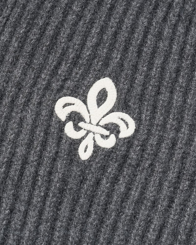 1911985-069 | WOMEN'S IRIS LOGO REVERSIBLE ZIP CROPPED CARDIGAN | GRAY PINSTRIPE