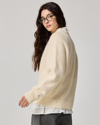 1911986-232 | WOMEN'S PALLADIUM LOGO SWEATER | VANILLA ICE