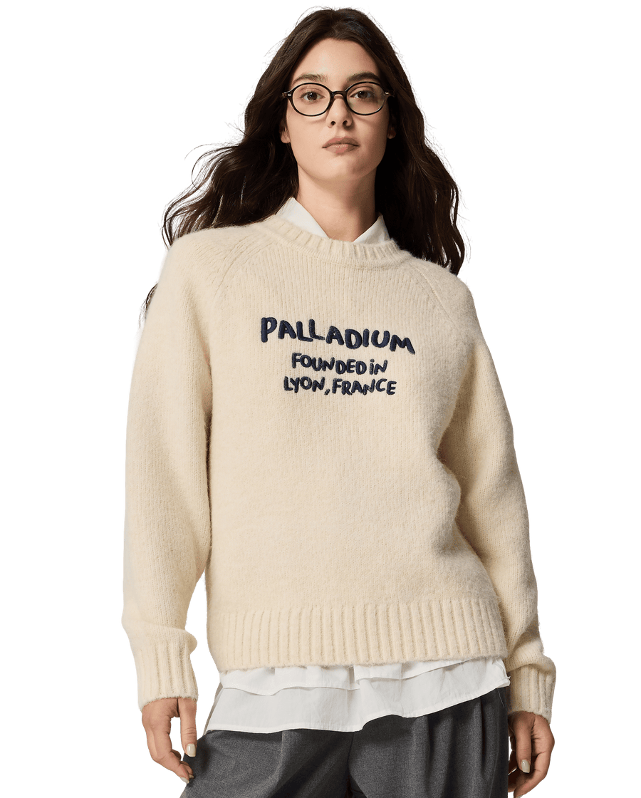 1911986-232 | WOMEN'S PALLADIUM LOGO SWEATER | VANILLA ICE