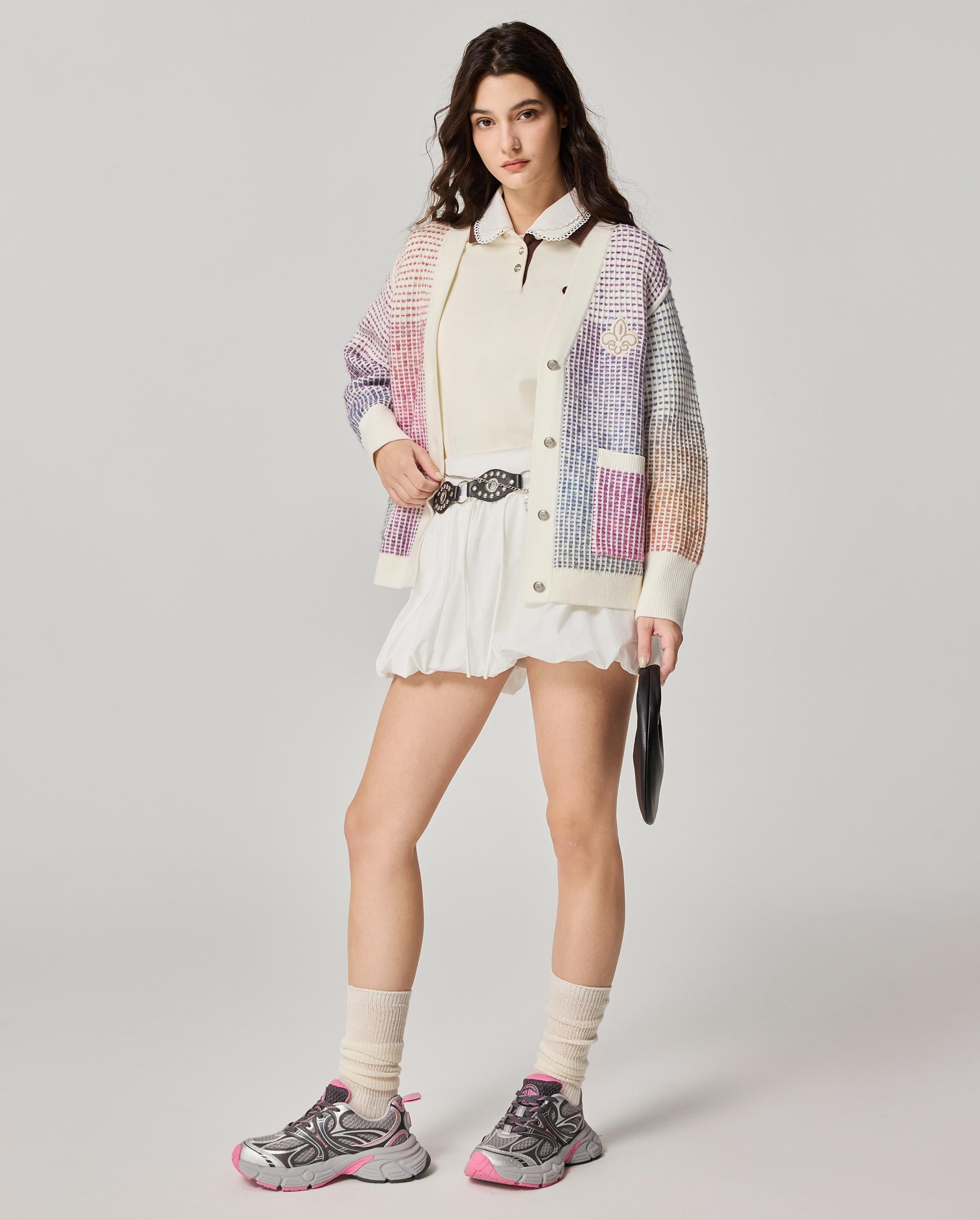 1911990-517 | WOMEN'S IRIS LOGO GRADIENT COLOR CARDIGAN | GRADIENT PL