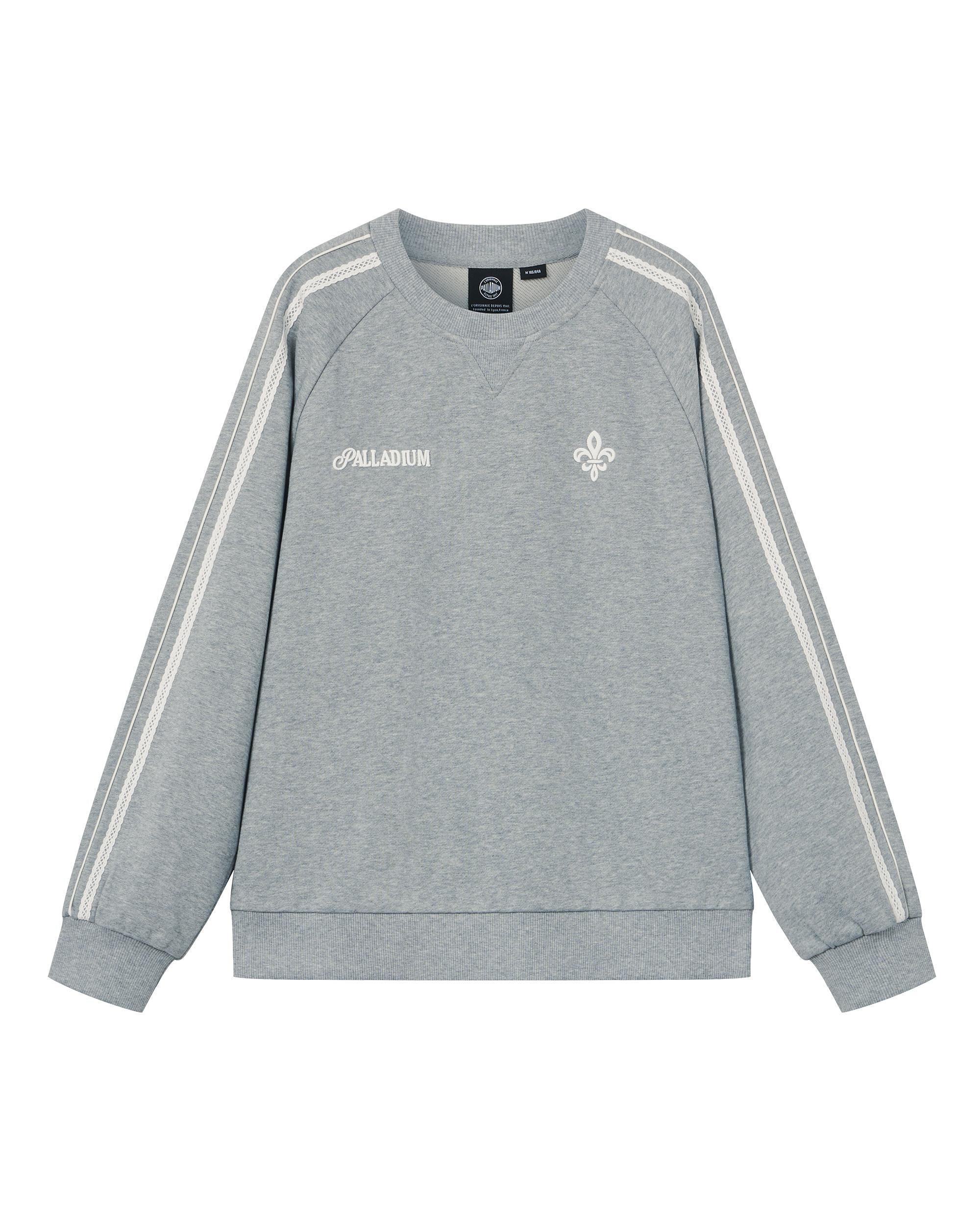 1911993-081 | WOMEN'S PALLADIUM IRIS LOGO SIDE TAPED COTTON SWEA | GY BN13