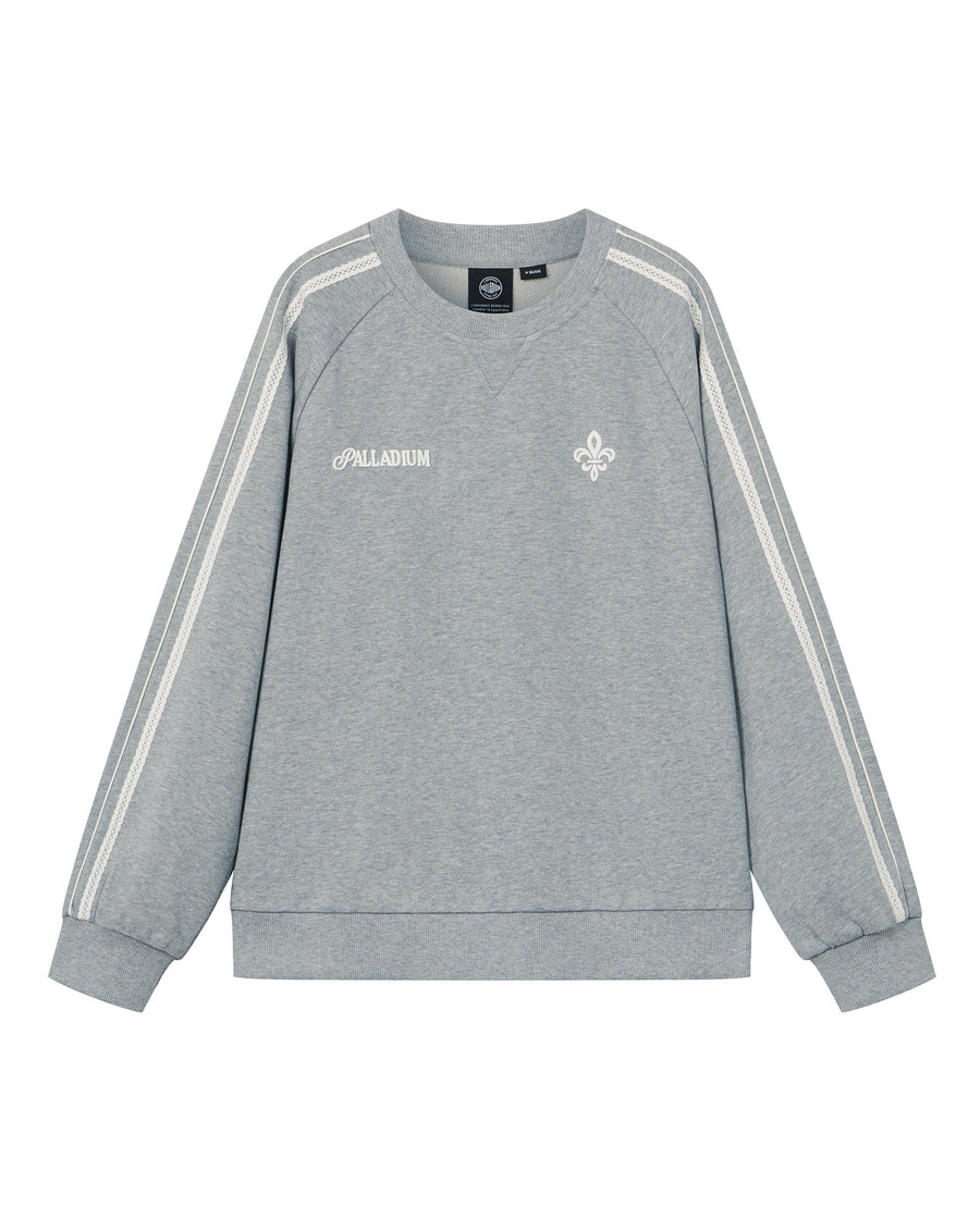 1911993-081 | WOMEN'S PALLADIUM IRIS LOGO SIDE TAPED COTTON SWEA | GY BN13