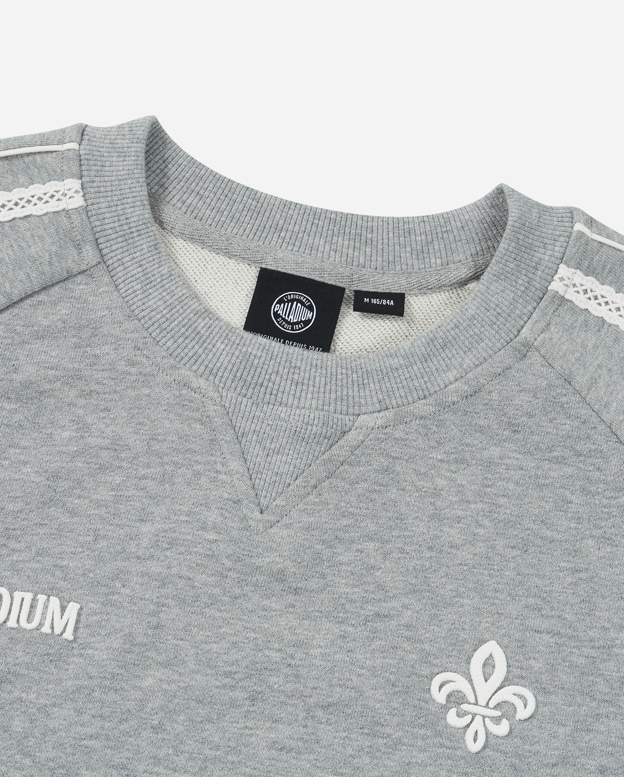 1911993-081 | WOMEN'S PALLADIUM IRIS LOGO SIDE TAPED COTTON SWEA | GY BN13