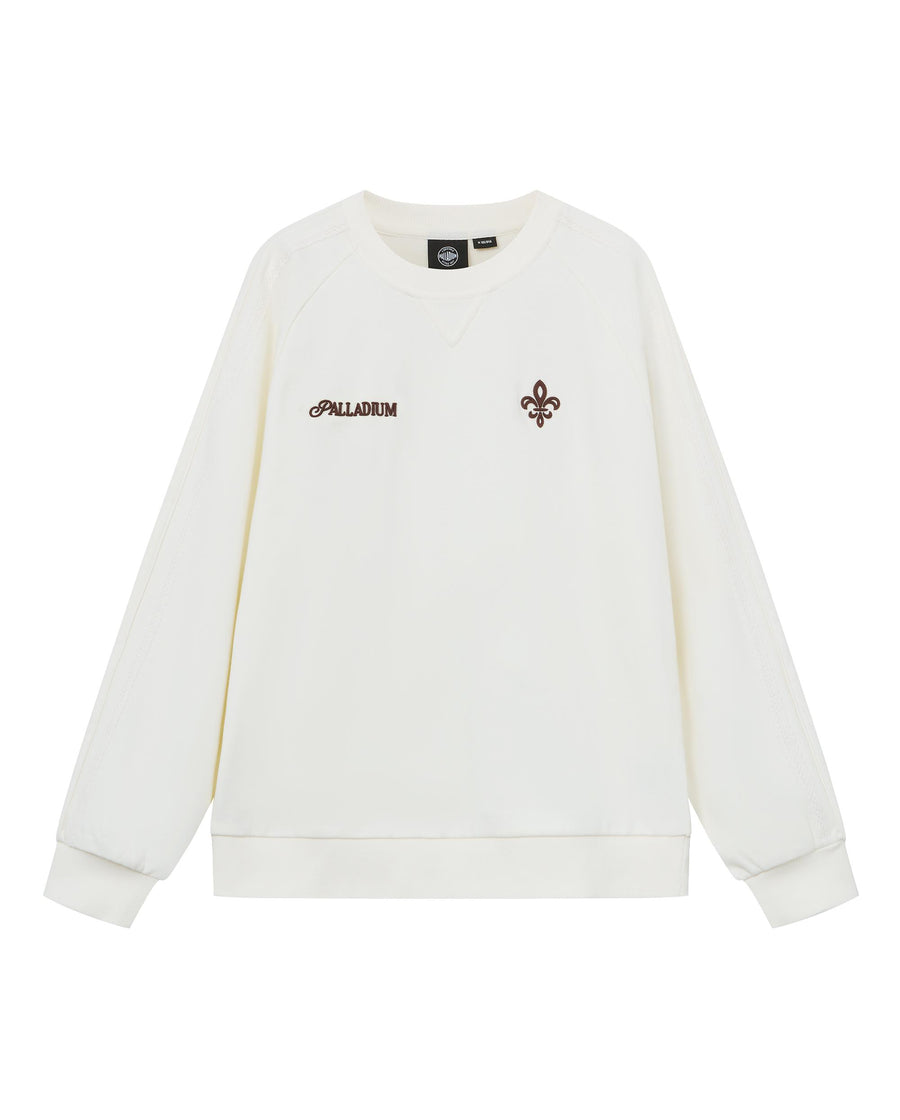 1911993-262 | WOMEN'S PALLADIUM IRIS LOGO SIDE TAPED COTTON SWEA | MARSHMALLOW