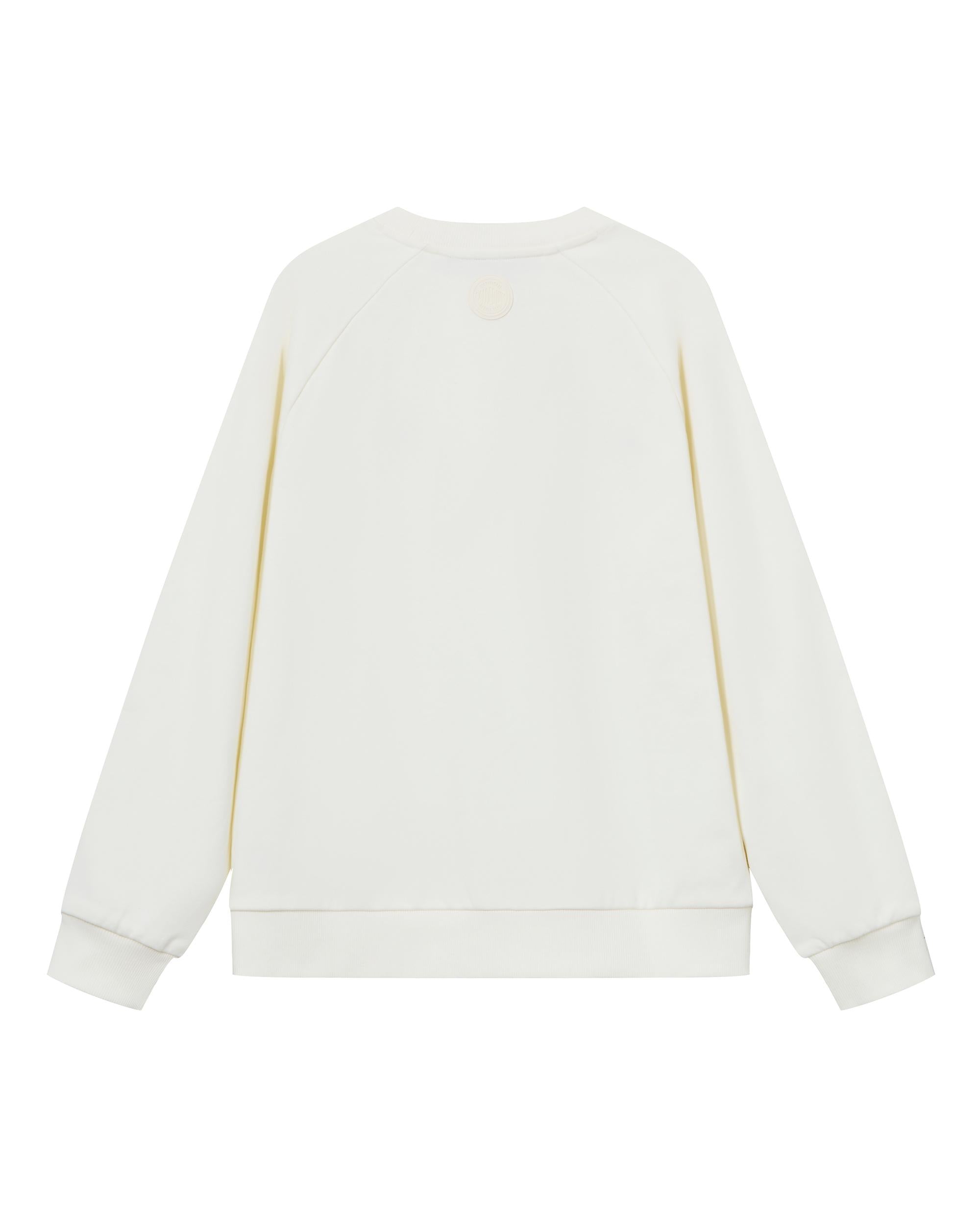 1911993-262 | WOMEN'S PALLADIUM IRIS LOGO SIDE TAPED COTTON SWEA | MARSHMALLOW