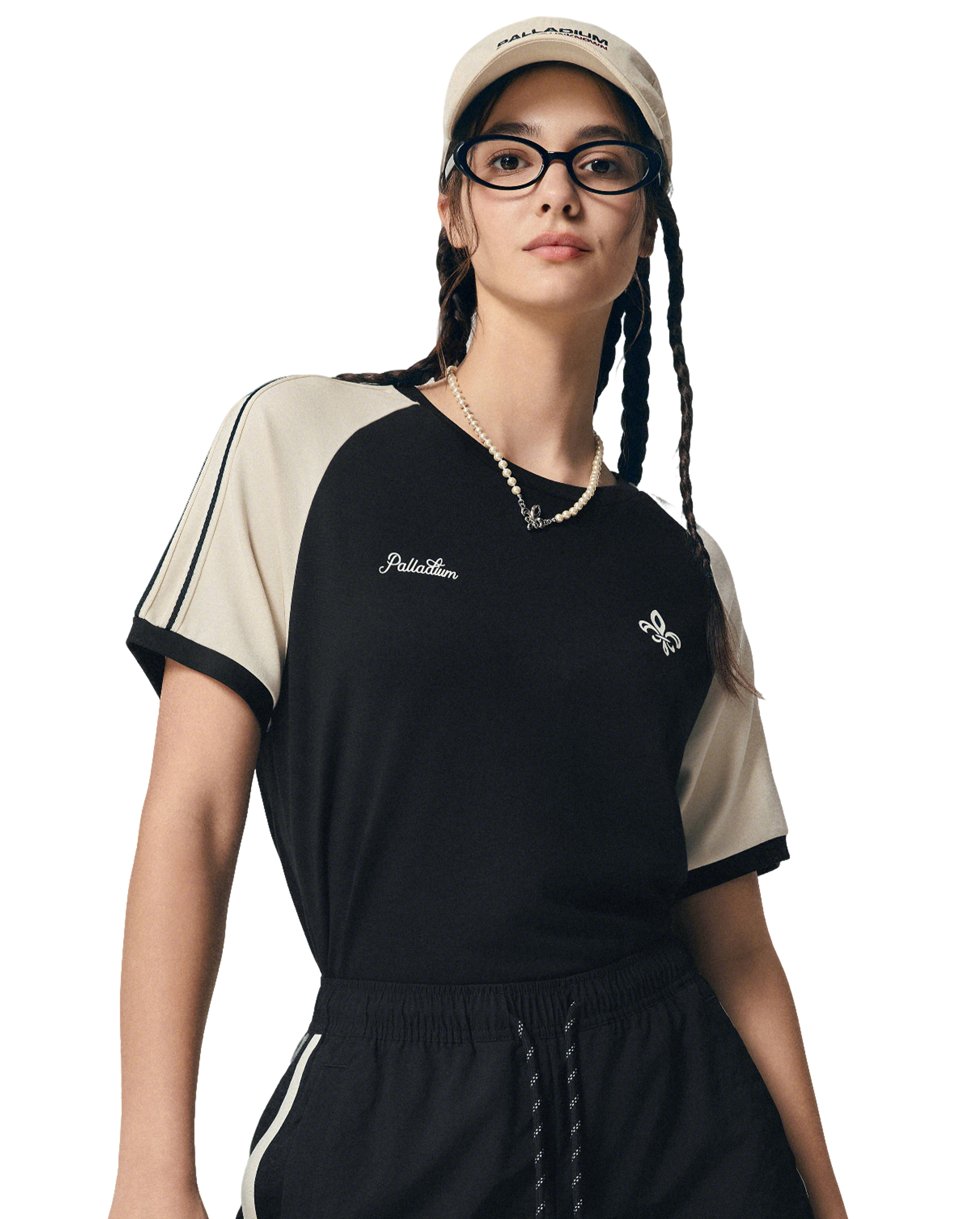 1911998-032 | WOMEN'S LOGO LOOSE FIT VINTAGE COLOR BLOCKS T-SHIR | TAP SHOE