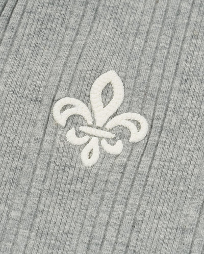 1912002-081 | WOMEN'S IRIS LOGO CROPPED LONG SLEEVES POLO TOP | GREY