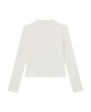 1912002-262 | WOMEN'S IRIS LOGO CROPPED LONG SLEEVES POLO TOP | MARSHMALLOW