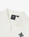 1912002-262 | WOMEN'S IRIS LOGO CROPPED LONG SLEEVES POLO TOP | MARSHMALLOW