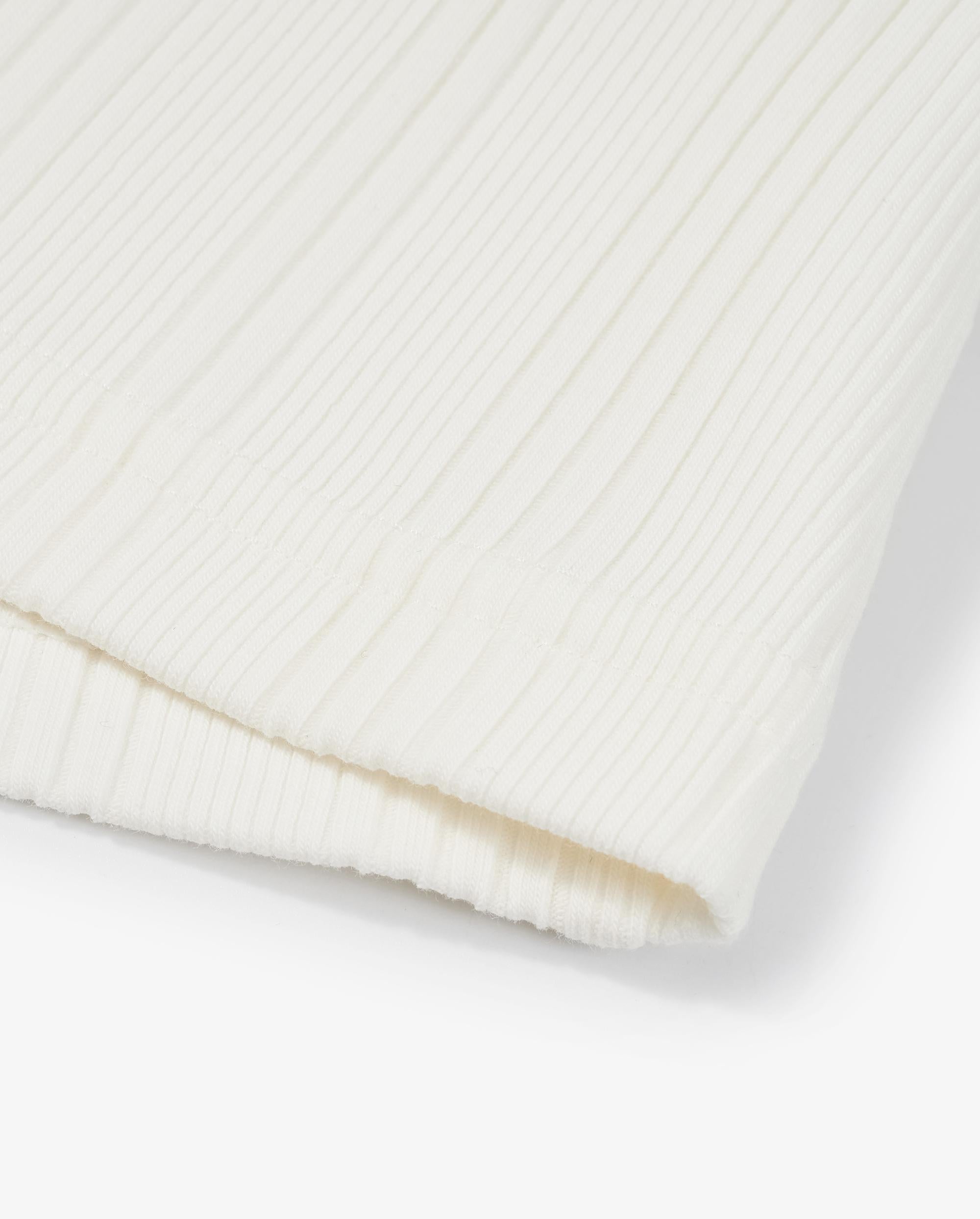 1912002-262 | WOMEN'S IRIS LOGO CROPPED LONG SLEEVES POLO TOP | MARSHMALLOW