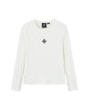 1912003-262 | WOMEN'S IRIS LOGO LONG SLEEVES T-SHIRT | MARSHMALLOW