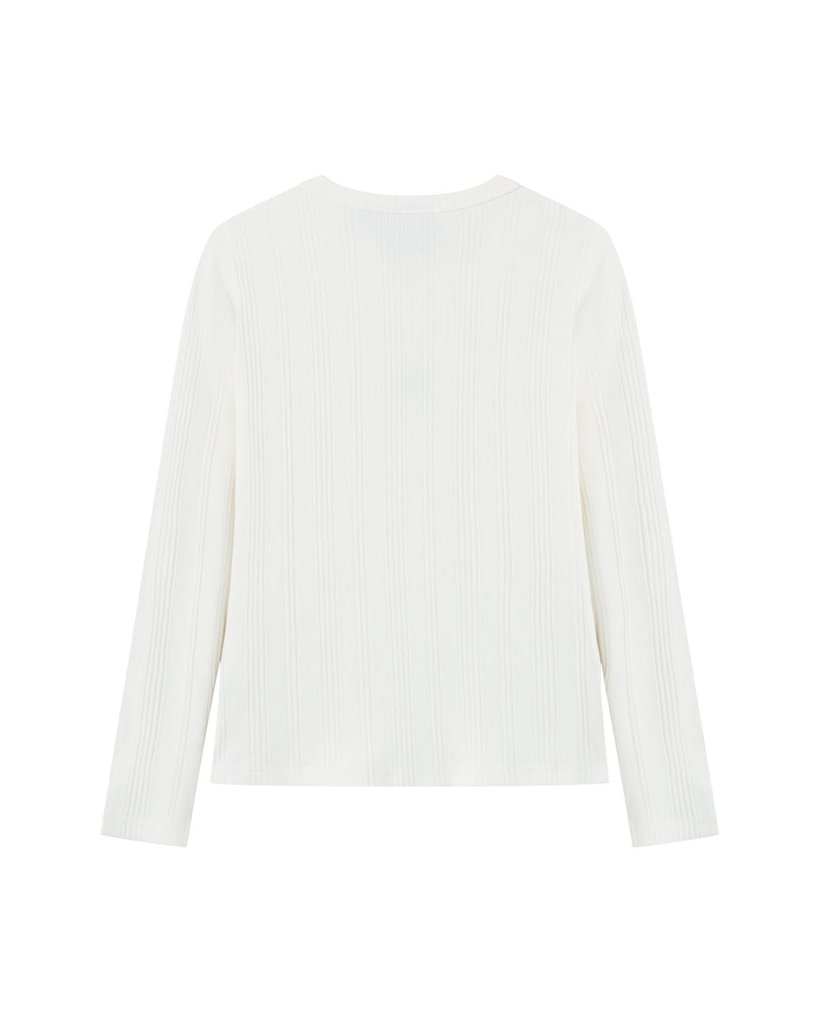 1912003-262 | WOMEN'S IRIS LOGO LONG SLEEVES T-SHIRT | MARSHMALLOW