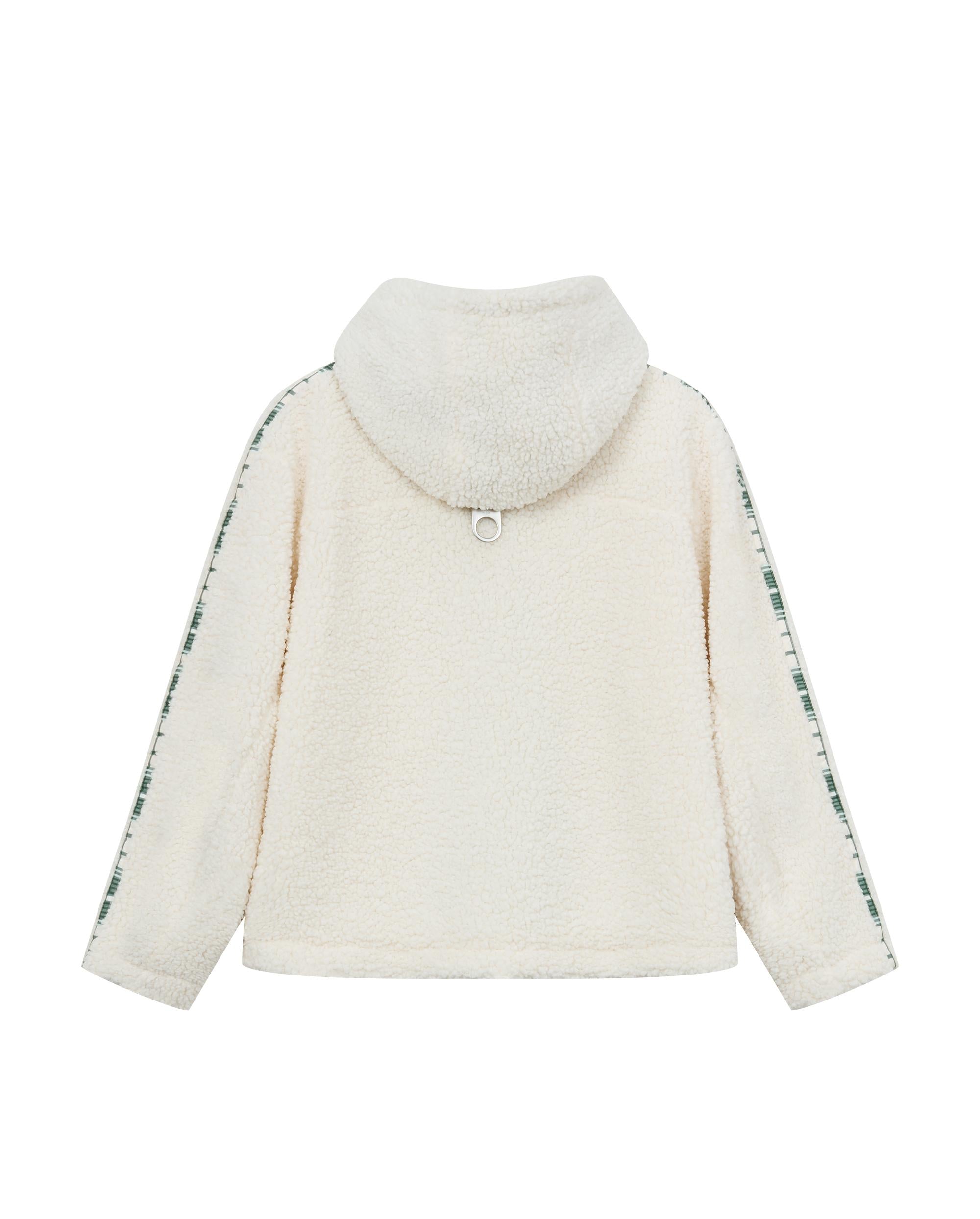 1912206-232 | WOMEN'S P LOGO SIDE TAPED FLEECE HOODED JACKET | VANILLA ICE