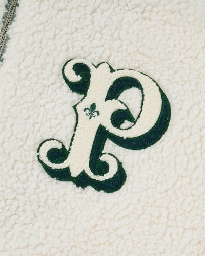 1912206-232 | WOMEN'S P LOGO SIDE TAPED FLEECE HOODED JACKET | VANILLA ICE