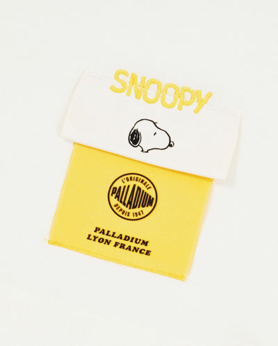 1912436-262 | PALLADIUM X SNOOPY WOMEN'S LOGO COTTON T-SHIRT | MARSHMALLOW