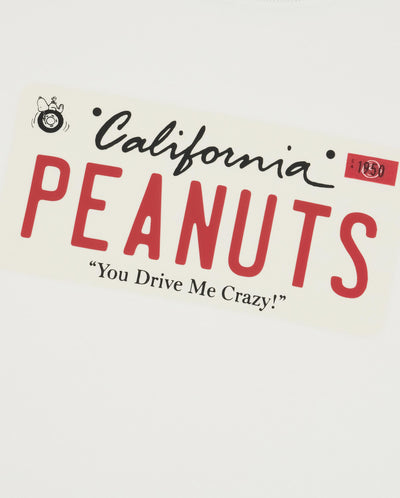 1912438-262 | PALLADIUM X SNOOPY WOMEN'S SIDE TAPED LOGO T-SHIRT | MARSHMALLOW