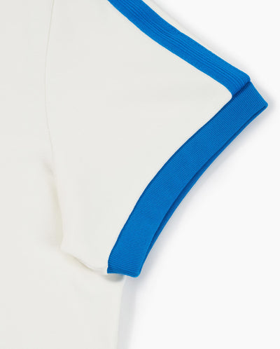 1912438-262 | PALLADIUM X SNOOPY WOMEN'S SIDE TAPED LOGO T-SHIRT | MARSHMALLOW