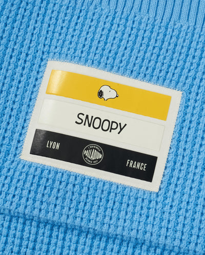 1912580-577 | PALLADIUM X SNOOPY WOMEN'S LOOSE FIT LOGO CARDIGAN | ALASKAN BLUE