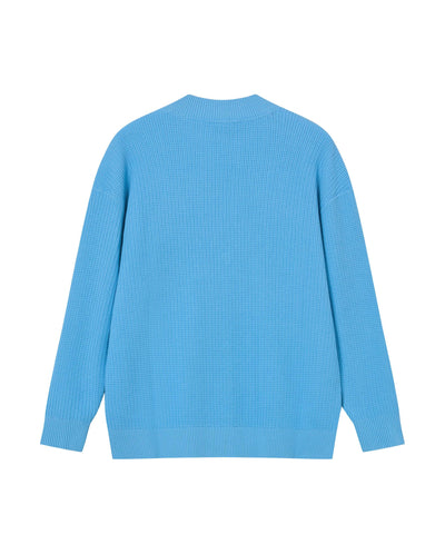 1912580-577 | PALLADIUM X SNOOPY WOMEN'S LOOSE FIT LOGO CARDIGAN | ALASKAN BLUE