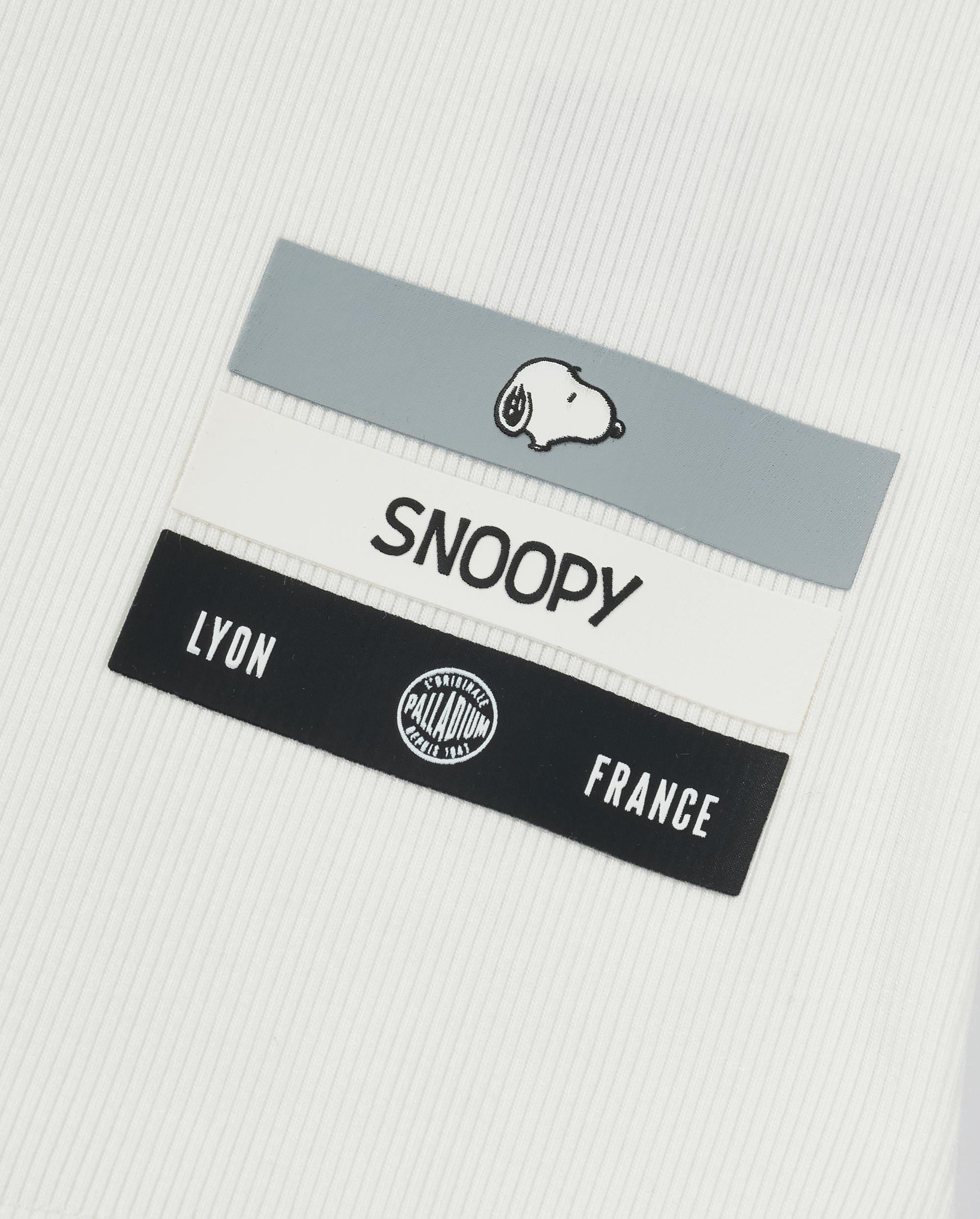 1912586-262 | PALLADIUM X SNOOPY WOMEN'S LOGO SLIM-FIT T-SHIRT | MARSHMALLOW