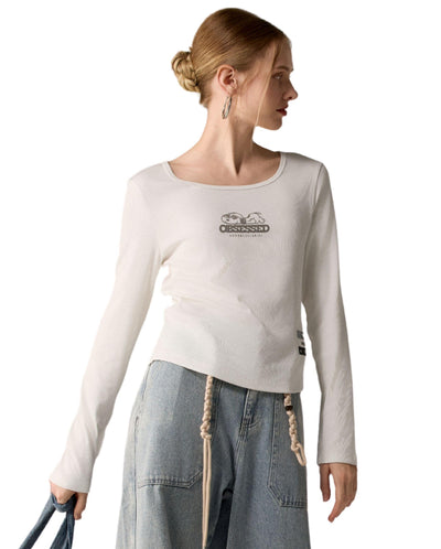 1912586-262 | PALLADIUM X SNOOPY WOMEN'S LOGO SLIM-FIT T-SHIRT | MARSHMALLOW