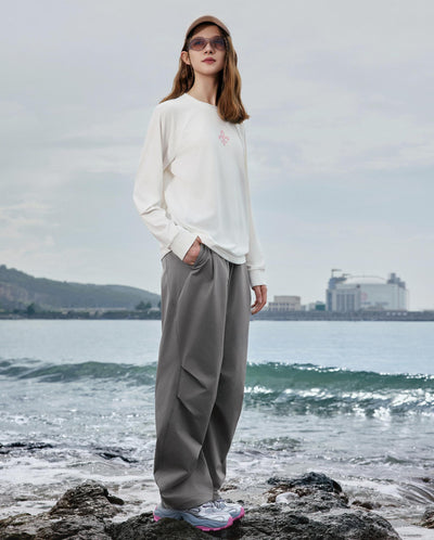 1912668-262 | WOMEN'S IRIS LOGO LOOSE FIT LONG SLEEVES T-SHIRT | MARSHMALLOW