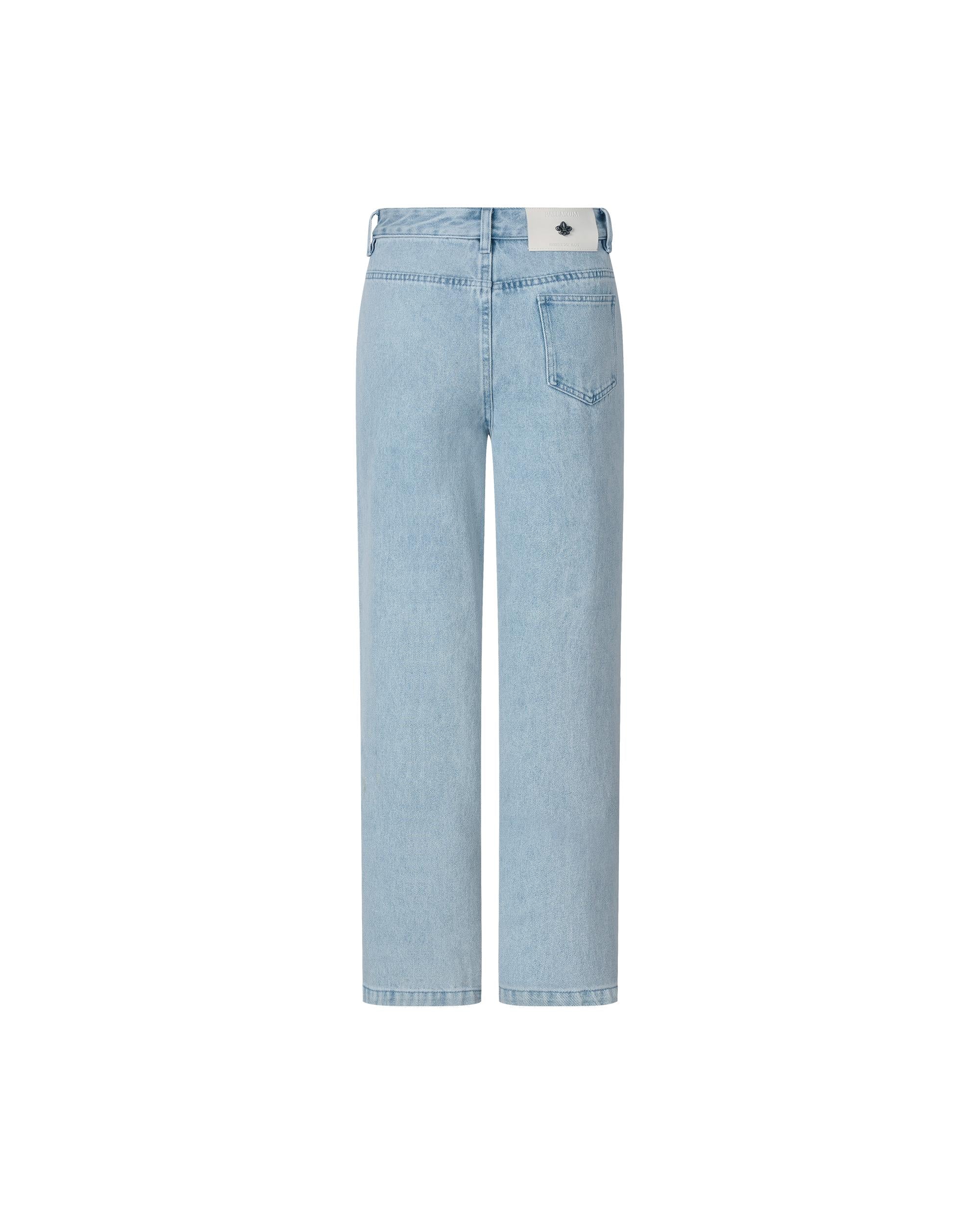 1912827-573 | WOMEN'S EMBROIDERED IRIS LOGO WASHED DENIM JEANS | NANTUCKET BREEZE