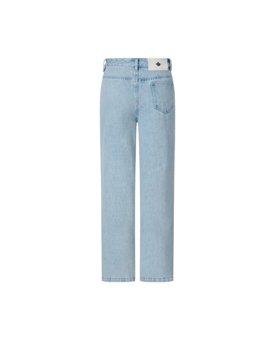 1912827-573 | WOMEN'S EMBROIDERED IRIS LOGO WASHED DENIM JEANS | NANTUCKET BREEZE
