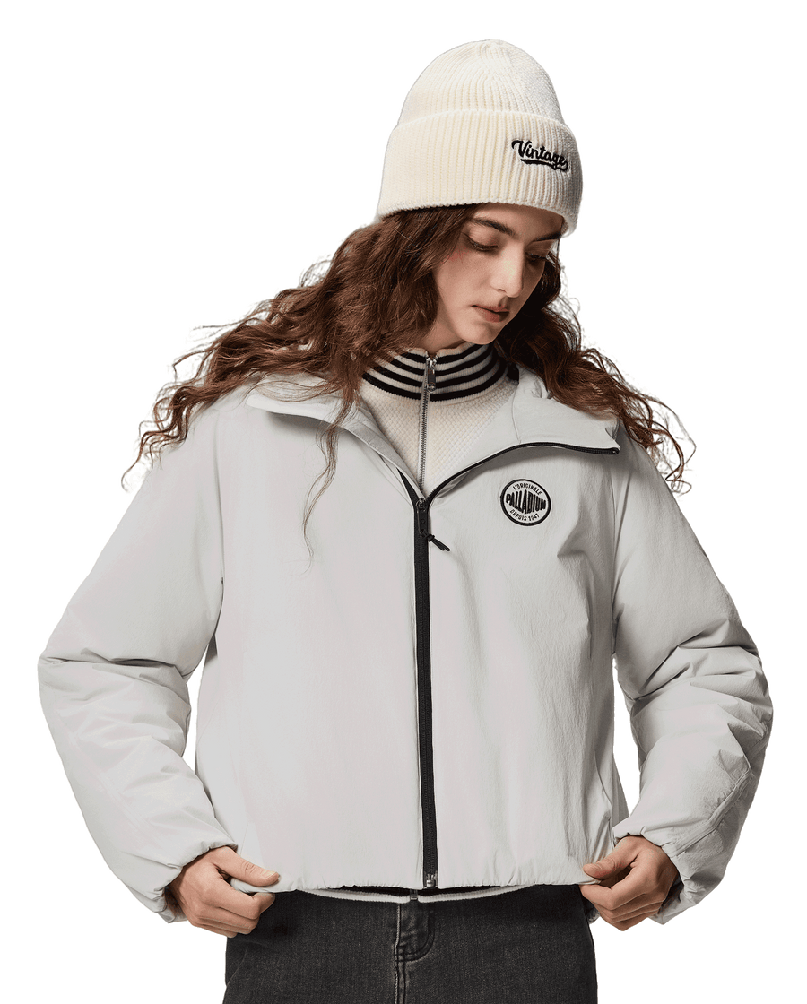 1912829-105 | WOMEN'S PALLADIUM LOGO LOOSE FIT PADDED JACKET | WHITE ONYX