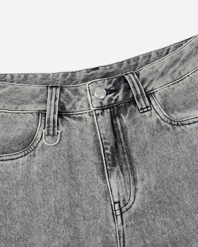 1912834-066 | WOMEN'S IRIS LOGO STONE WASHED COTTON JEANS | GRIFFIN