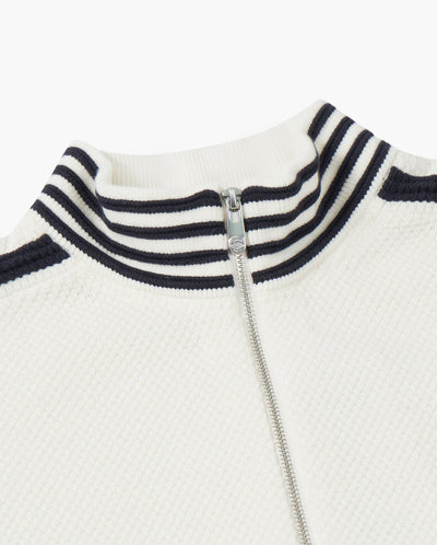 1912838-262 | WOMEN'S IRIS LOGO SIDE TAPED JACKET CARDIGAN | MARSHMALLOW