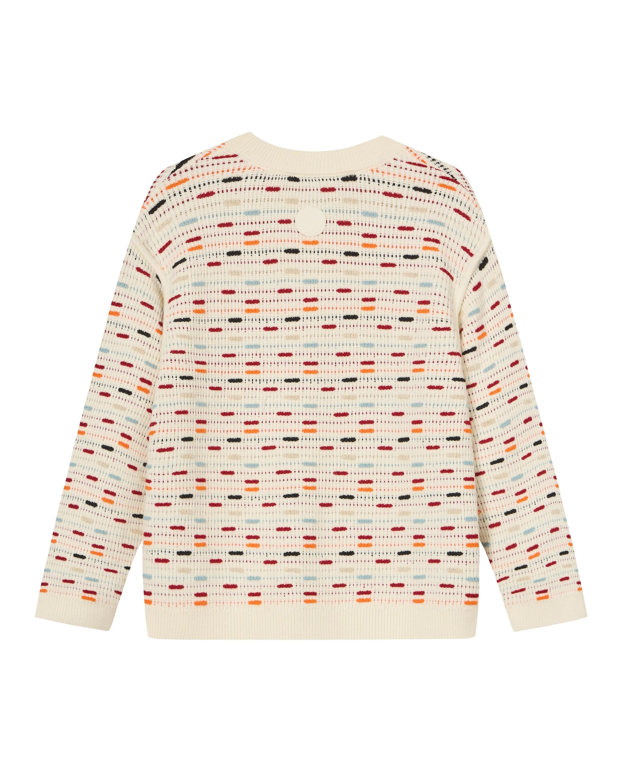 1912842-630 | WOMEN'S EMBROIDERED CNY HORSE THEME LOGO CARDIGAN | WT/RD/BN