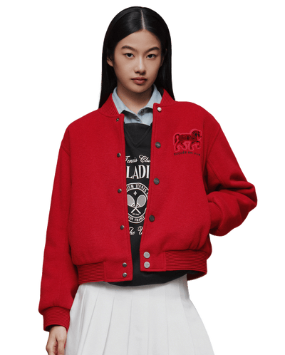 1912843-603 | WOMEN'S CNY THEME LOGO WOOL-BLEND FLEECE JACKET | EMBOLDENED