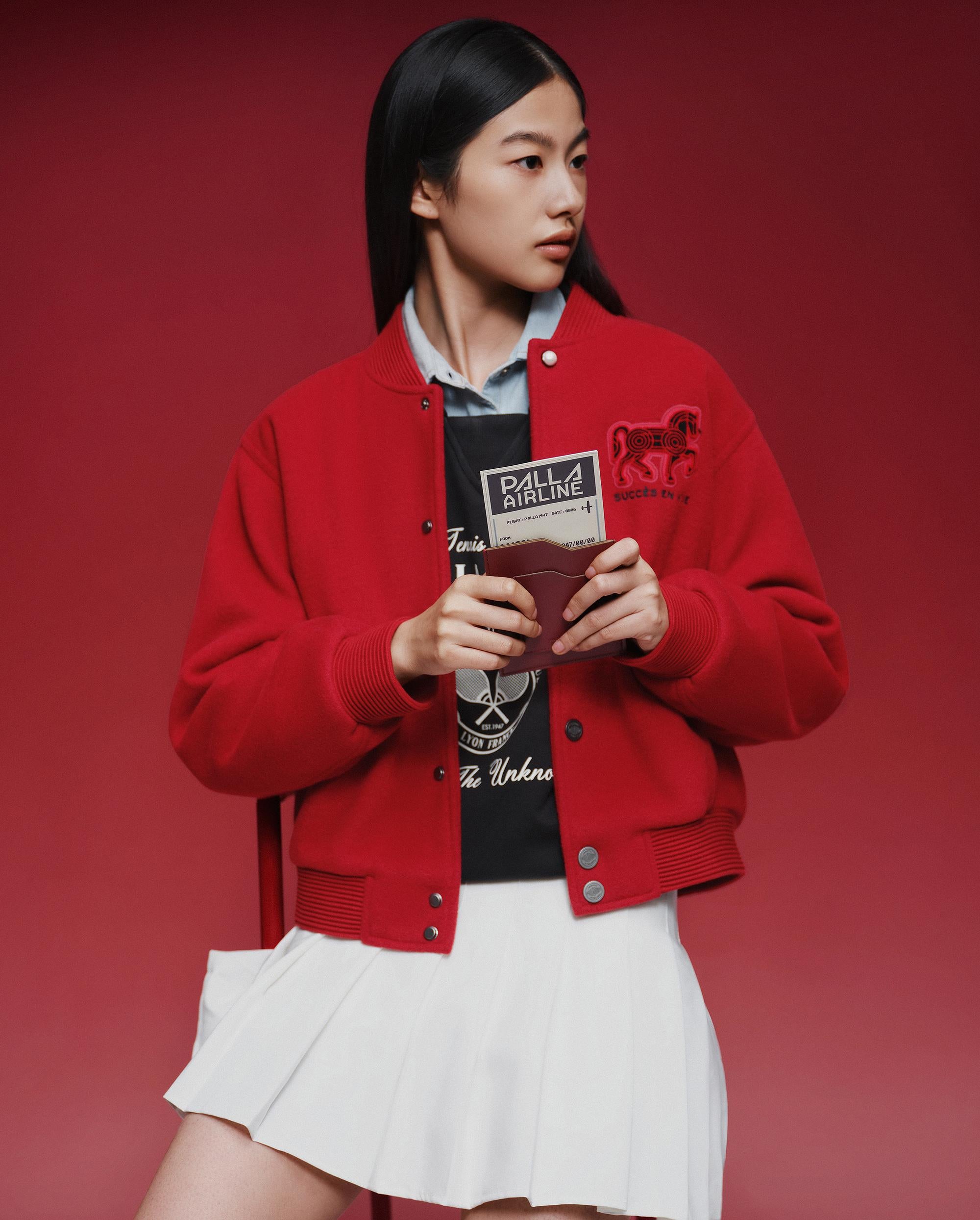 1912843-603 | WOMEN'S CNY THEME LOGO WOOL-BLEND FLEECE JACKET | EMBOLDENED