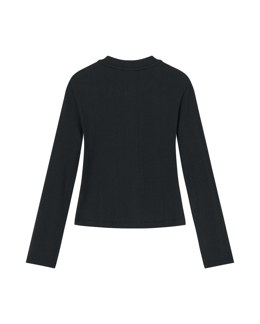 1912845-032 | WOMEN'S CNY THEME LOGO HENLEY COLLAR T-SHIRT | TAP SHOE