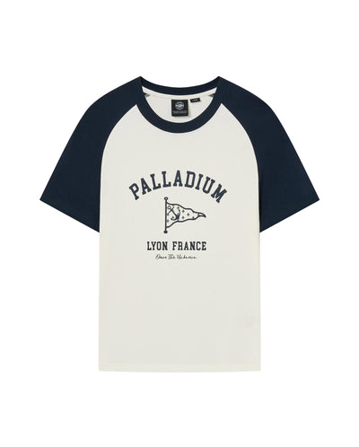 1912858-262 | WOMEN'S VOYAGE PRINTED COLOR BLOCKS COTTON T-SHIRT | MARSHMALLOW