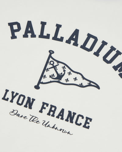 1912858-262 | WOMEN'S VOYAGE PRINTED COLOR BLOCKS COTTON T-SHIRT | MARSHMALLOW