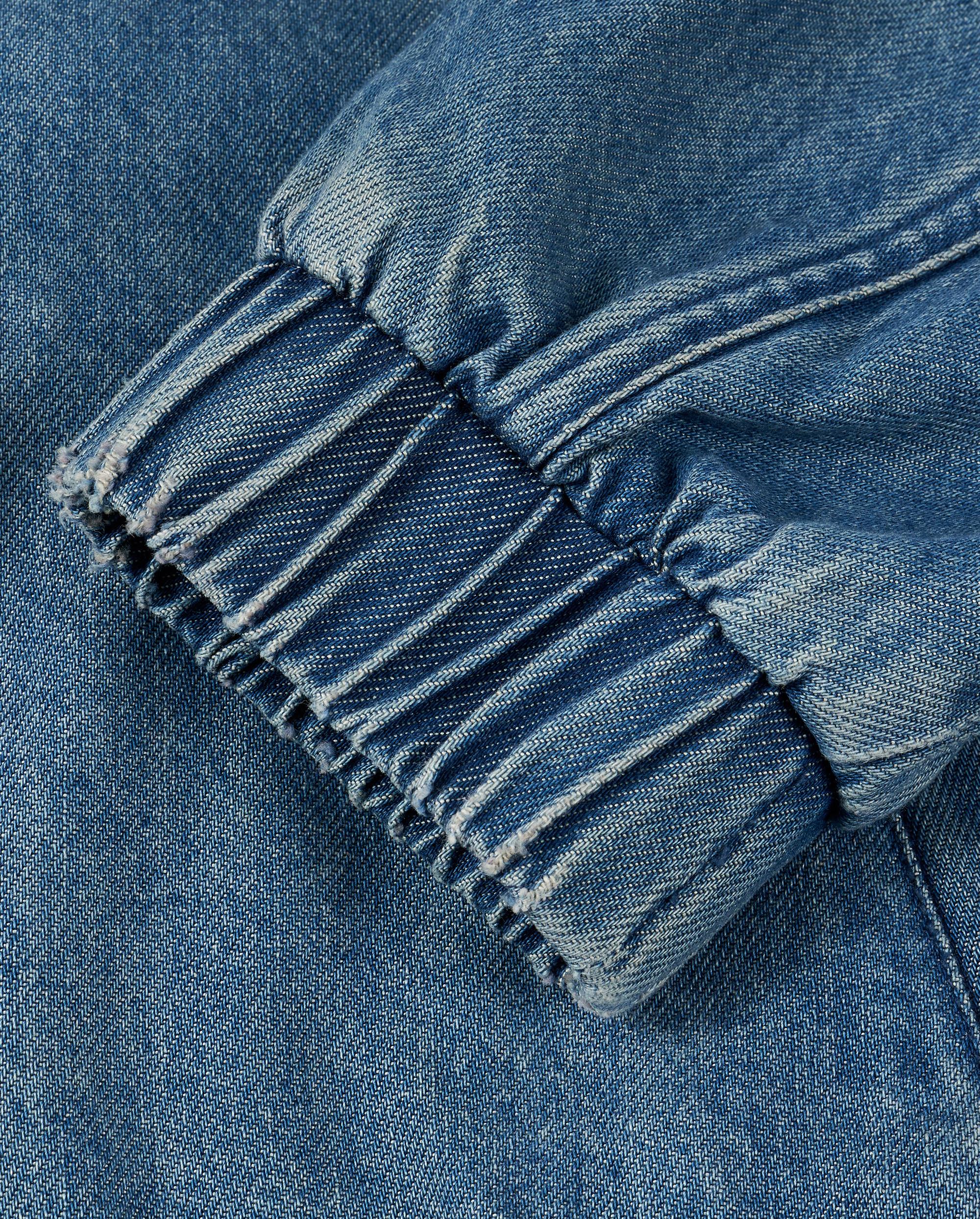 1912869-481 | WOMEN'S SIDE STRIPE LOOSE FIT CROPPED DENIM JACKET | VINTAGE INDIGO