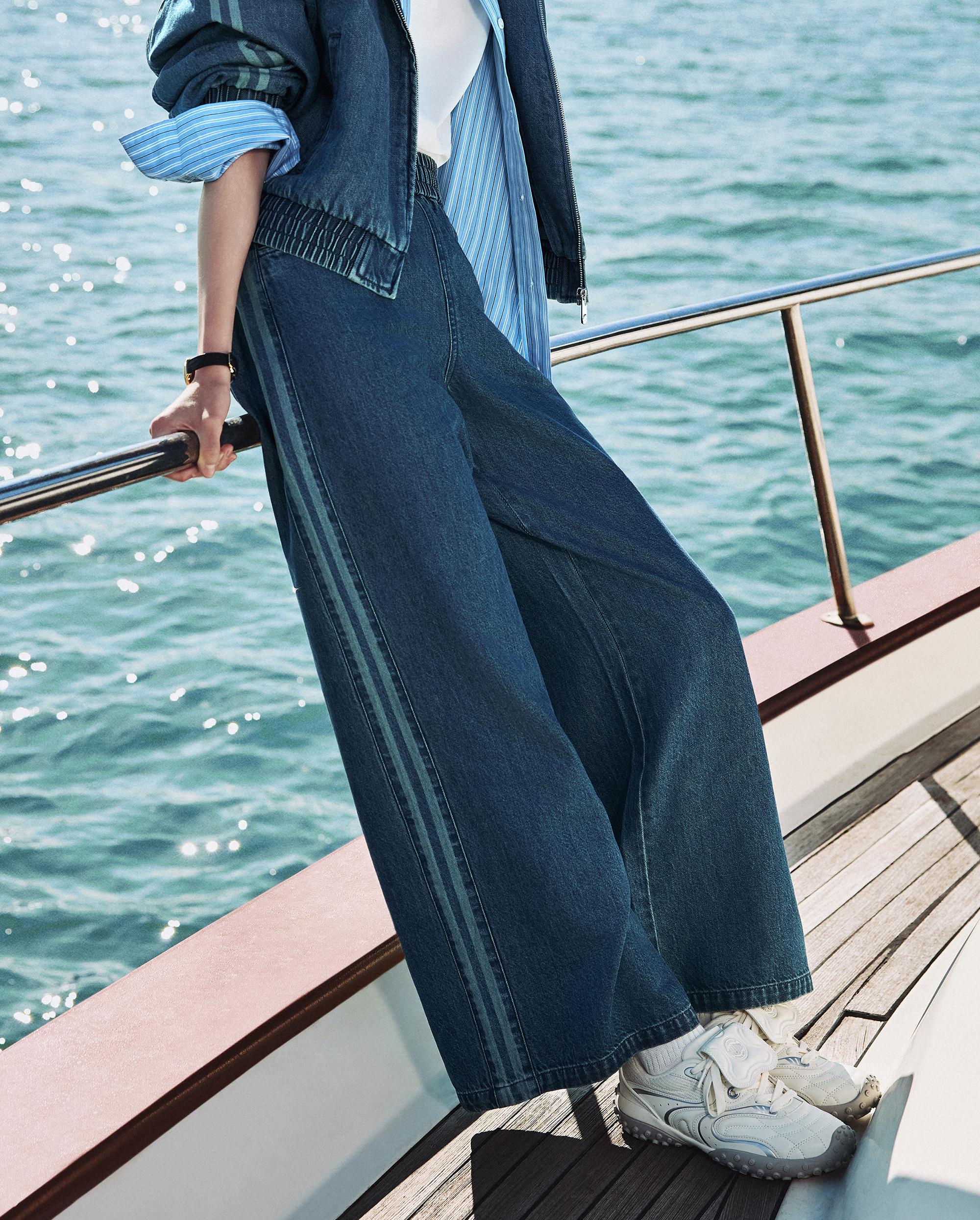 1912873-481 | WOMEN'S VINTAGE SIDE STRIPED WIDE-LEG JEANS | VINTAGE INDIGO