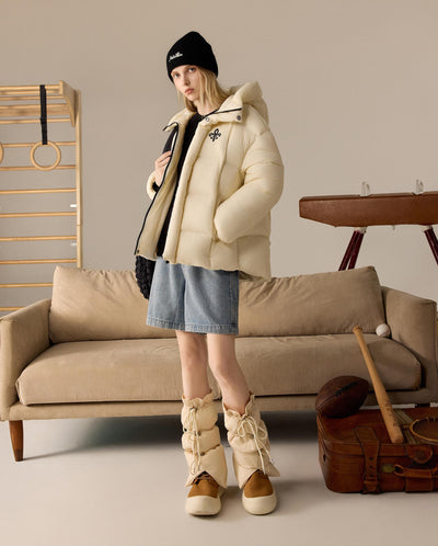 1912901-232 | WOMEN'S IRIS LOGO HOODED DOWN JACKET | VANILLA ICE